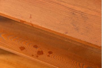 レトロ家具　昭和レトロ 古い栓材 シンプルな本棚(ブックシェルフ、飾り棚)