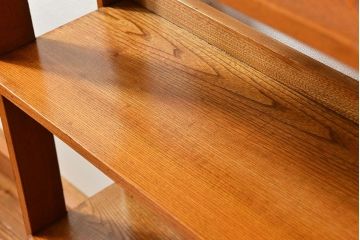 レトロ家具　昭和レトロ 古い栓材 シンプルな本棚(ブックシェルフ、飾り棚)