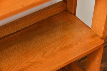 レトロ家具　昭和レトロ 古い栓材 シンプルな本棚(ブックシェルフ、飾り棚)