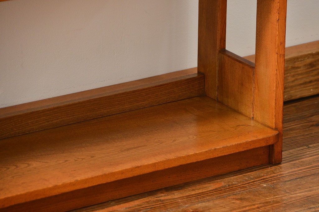 レトロ家具　昭和レトロ 古い栓材 シンプルな本棚(ブックシェルフ、飾り棚)