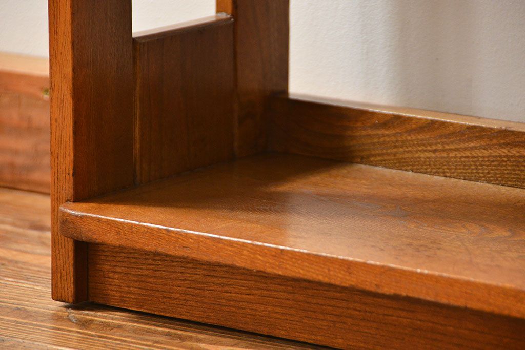 レトロ家具　昭和レトロ 古い栓材 シンプルな本棚(ブックシェルフ、飾り棚)