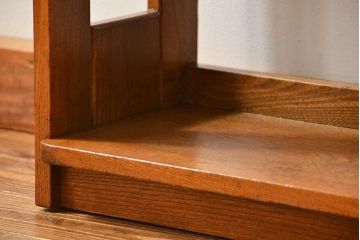 レトロ家具　昭和レトロ 古い栓材 シンプルな本棚(ブックシェルフ、飾り棚)