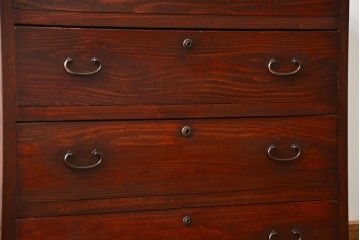 アンティーク家具　古民具・骨董 シンプルな四丁引き時代箪笥(たんす、タンス、チェスト)