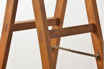 アンティーク家具　アンティーク 古いナラ材の脚立(ステップ、ラダー、飾り棚)