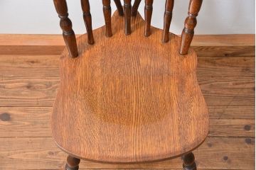 ヴィンテージ家具　ビンテージ ナラ材のスティックバックチェア(イス、椅子)