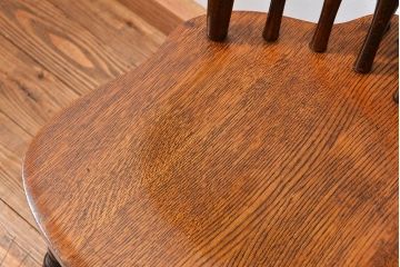 ヴィンテージ家具　ビンテージ ナラ材のスティックバックチェア(イス、椅子)
