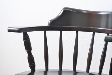 中古　北海道民芸家具　キャスターチェア(イス、椅子、デスクチェア)