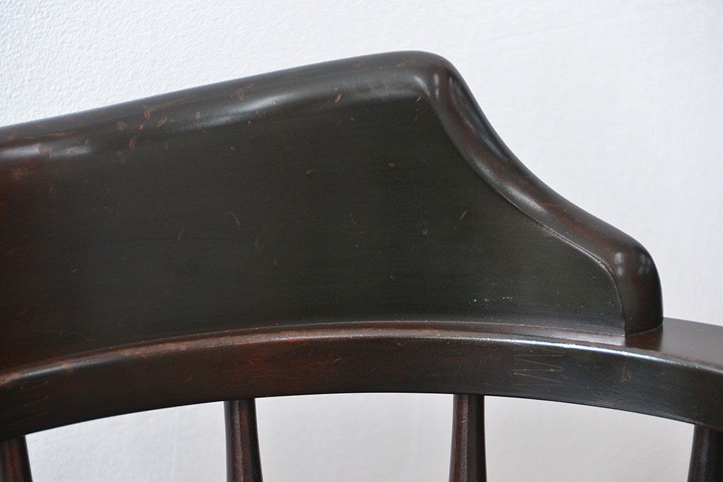 中古　北海道民芸家具　キャスターチェア(イス、椅子、デスクチェア)