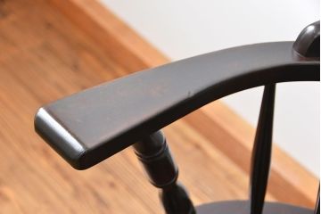 中古　北海道民芸家具　キャスターチェア(イス、椅子、デスクチェア)