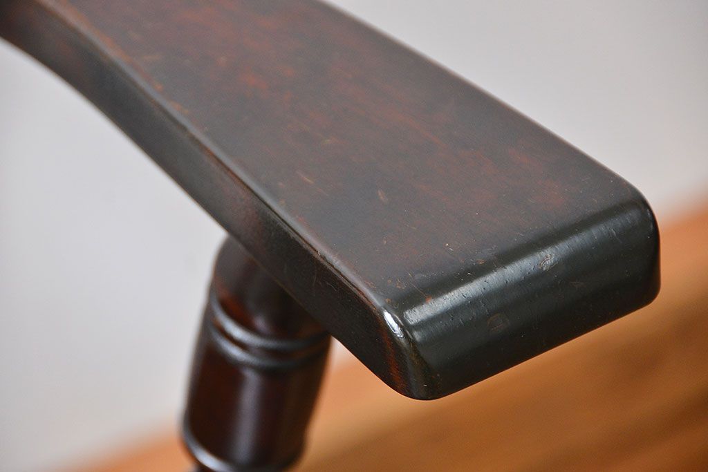 中古　北海道民芸家具　キャスターチェア(イス、椅子、デスクチェア)