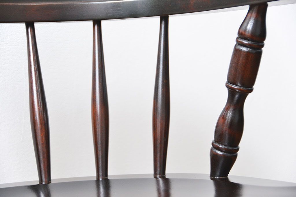 中古　北海道民芸家具　キャスターチェア(イス、椅子、デスクチェア)