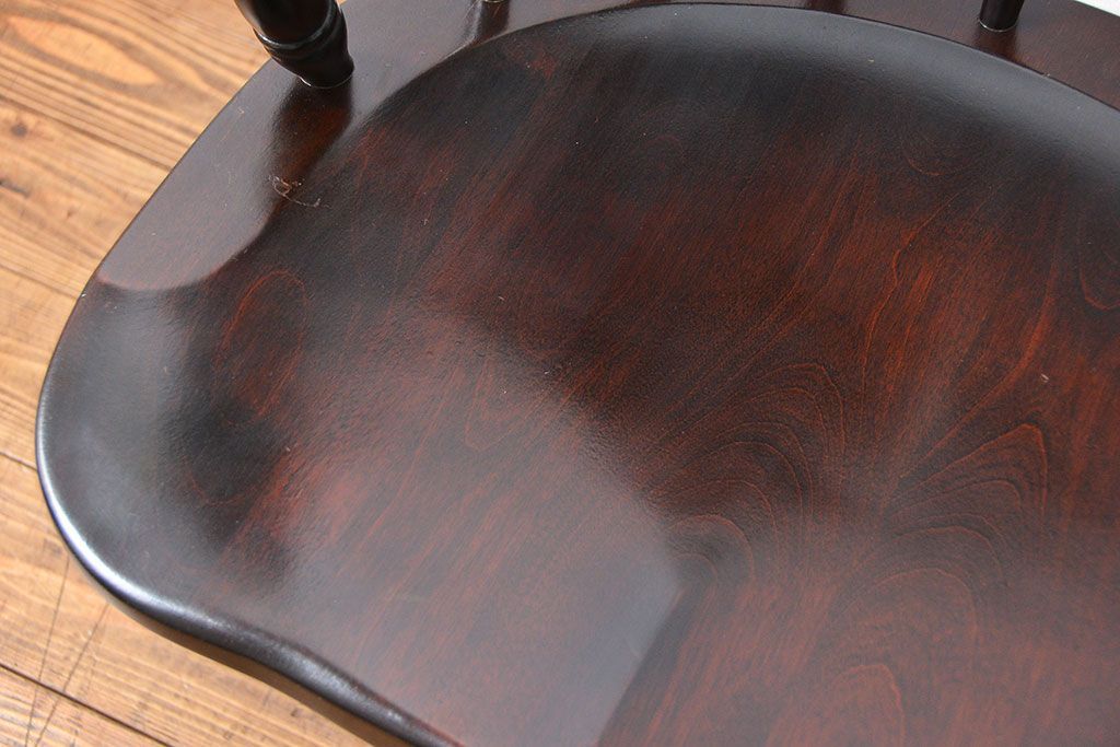 中古　北海道民芸家具　キャスターチェア(イス、椅子、デスクチェア)