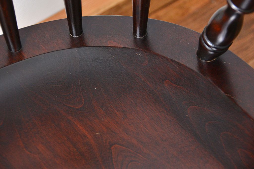 中古　北海道民芸家具　キャスターチェア(イス、椅子、デスクチェア)