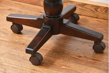 中古　北海道民芸家具　キャスターチェア(イス、椅子、デスクチェア)