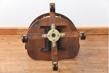 中古　北海道民芸家具　キャスターチェア(イス、椅子、デスクチェア)