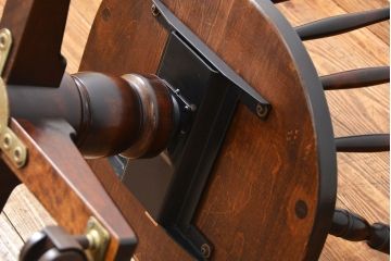 中古　北海道民芸家具　キャスターチェア(イス、椅子、デスクチェア)