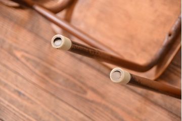 ヴィンテージ家具　昭和レトロ 1960年代 使い込まれたビンテージアイアンチェア 4脚セット(4)(イス、椅子)