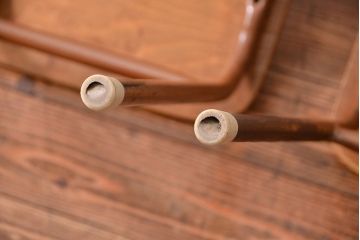 ヴィンテージ家具　昭和レトロ 1960年代 使い込まれたビンテージアイアンチェア 5脚セット(イス、椅子)