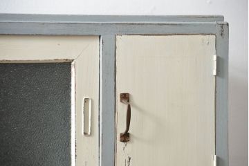 アンティーク家具　アンティークペイント かわいいダイヤガラスチェスト(たんす、タンス、ドロワー)