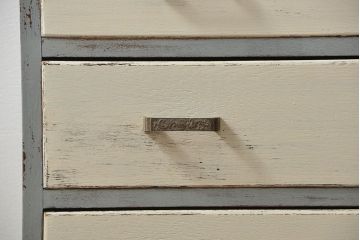 アンティーク家具　アンティークペイント かわいいダイヤガラスチェスト(たんす、タンス、ドロワー)