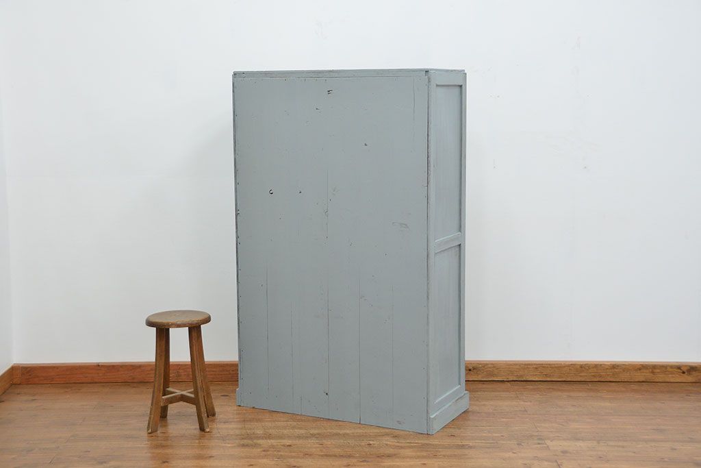 アンティーク家具　アンティークペイント かわいいダイヤガラスチェスト(たんす、タンス、ドロワー)