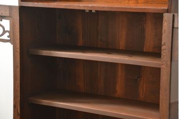 アンティーク家具　大正ロマン 象嵌入りの大振りな本箱(ブックケース、本棚)