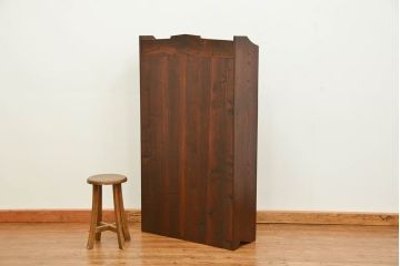 アンティーク家具　大正ロマン 象嵌入りの大振りな本箱(ブックケース、本棚)
