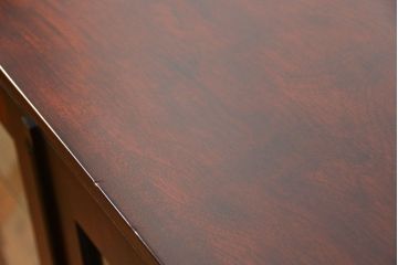 中古　北海道神居民芸高級サイドボード定価約34万円(サイドキャビネット、ガラスケース、収納棚)