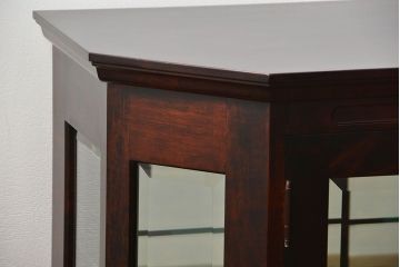 中古　北海道神居民芸高級サイドボード定価約34万円(サイドキャビネット、ガラスケース、収納棚)