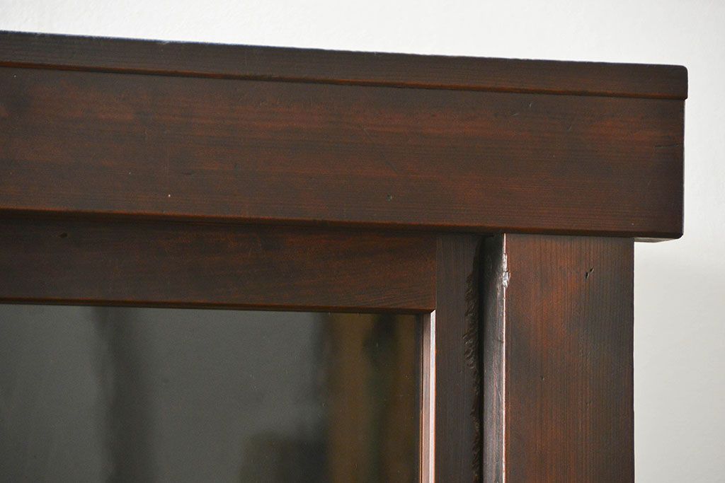 アンティーク家具　古民具・骨董 希少なデザインの関西収納箪笥(水屋箪笥、食器棚、収納棚)