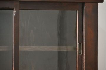 アンティーク家具　古民具・骨董 希少なデザインの関西収納箪笥(水屋箪笥、食器棚、収納棚)
