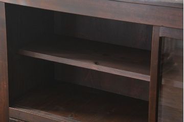 アンティーク家具　古民具・骨董 希少なデザインの関西収納箪笥(水屋箪笥、食器棚、収納棚)