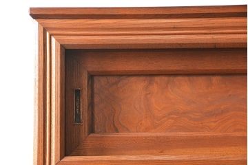 アンティーク家具　古民具・骨董 最高級特別注文造り　三方欅無垢材の二段重ね水屋箪笥(茶箪笥、収納棚、食器棚)