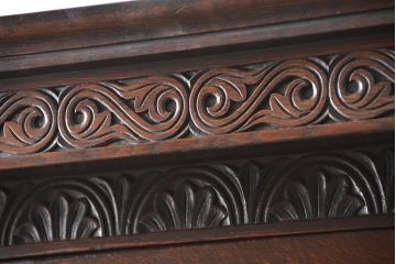 アンティーク家具　アンティーク ペザントアート 木工作家 林二郎作　キャビネット(カップボード)　