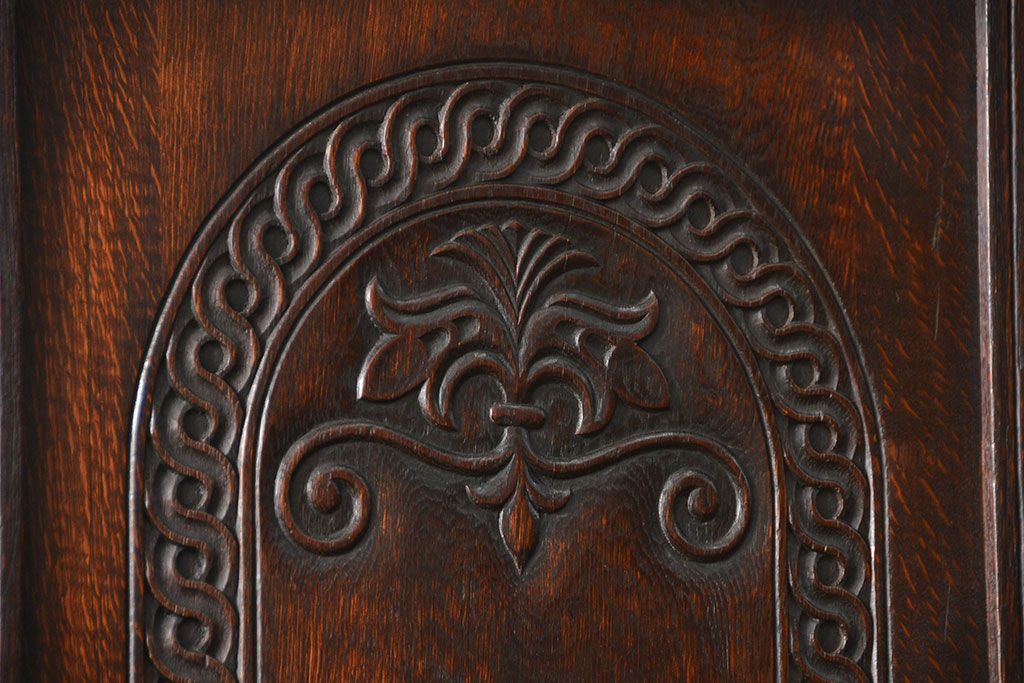 アンティーク家具　アンティーク ペザントアート 木工作家 林二郎作　キャビネット(カップボード)　