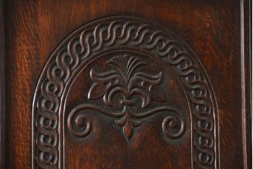 アンティーク家具　アンティーク ペザントアート 木工作家 林二郎作　キャビネット(カップボード)　