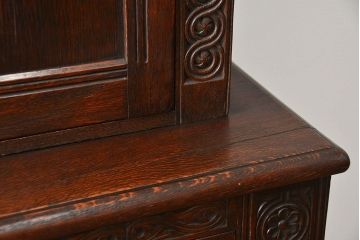 アンティーク家具　アンティーク ペザントアート 木工作家 林二郎作　キャビネット(カップボード)　