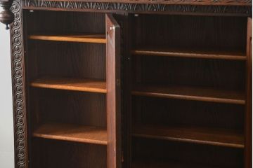 アンティーク家具　アンティーク ペザントアート 木工作家 林二郎作　キャビネット(カップボード)　