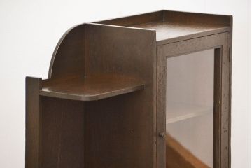 レトロ家具　昭和レトロ 珍しいデザインの変わり型 本箱(収納棚、本棚、飾り棚)