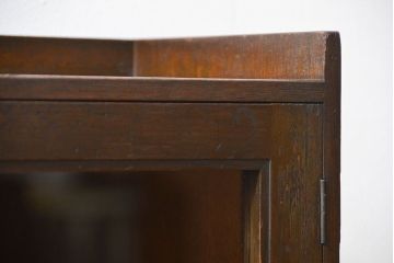 レトロ家具　昭和レトロ 珍しいデザインの変わり型 本箱(収納棚、本棚、飾り棚)