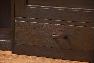 レトロ家具　昭和レトロ 珍しいデザインの変わり型 本箱(収納棚、本棚、飾り棚)