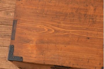 アンティーク家具　古民具・骨董 けんどん扉付きの小さな金庫箪笥(小引き出し、薬箪笥)