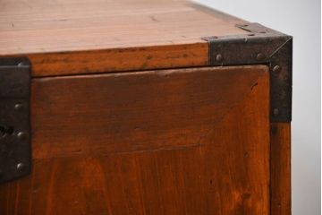 アンティーク家具　古民具・骨董 けんどん扉付きの小さな金庫箪笥(小引き出し、薬箪笥)