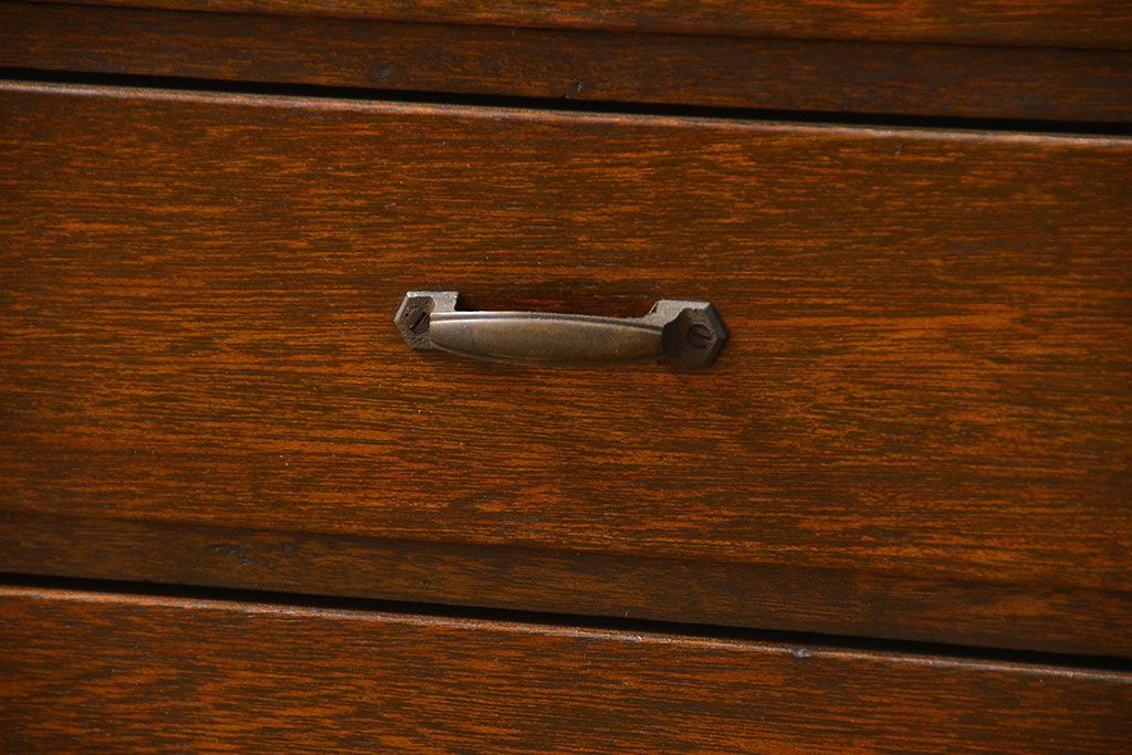 レトロ家具　アンティーク レトロなデザインの五段小引き出し