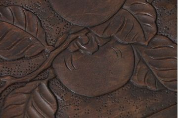 中古 ビンテージ 軽井沢彫り 三段小引き出し