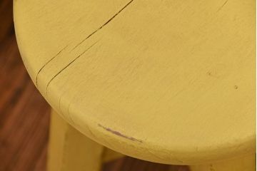 アンティーク家具　アンティークペイントの小供用スツール2脚セット(花台)(イス、椅子)