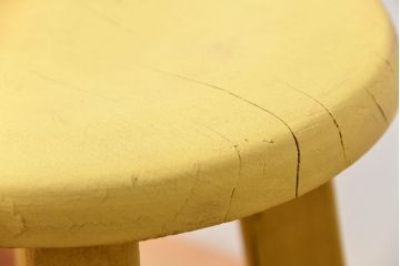 アンティーク家具　アンティークペイントの小供用スツール2脚セット(花台)(イス、椅子)