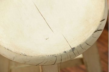 アンティーク家具　アンティークペイントの小供用スツール2脚セット(花台)(イス、椅子)