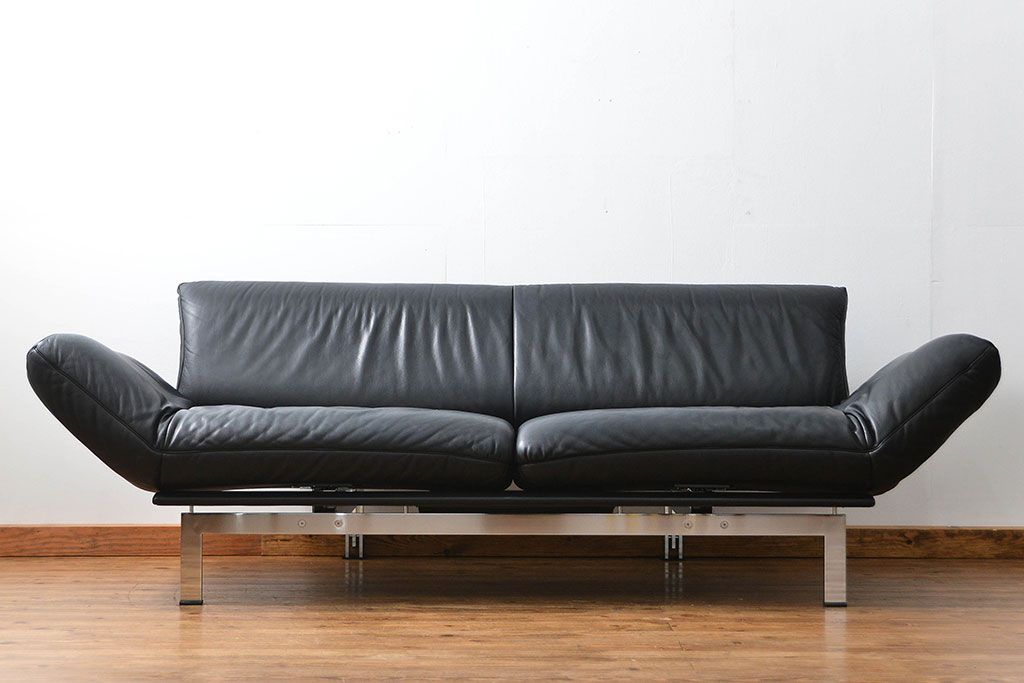 中古 デセデ(de Sede) 本革 2人掛けワイドソファ DS-140 (定価 約100万円)