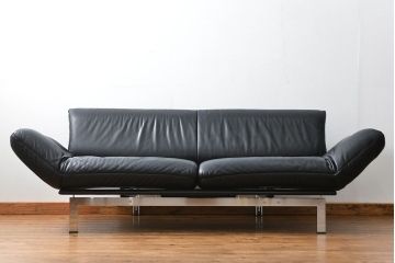 中古 デセデ(de Sede) 本革 2人掛けワイドソファ DS-140 (定価 約100万円)